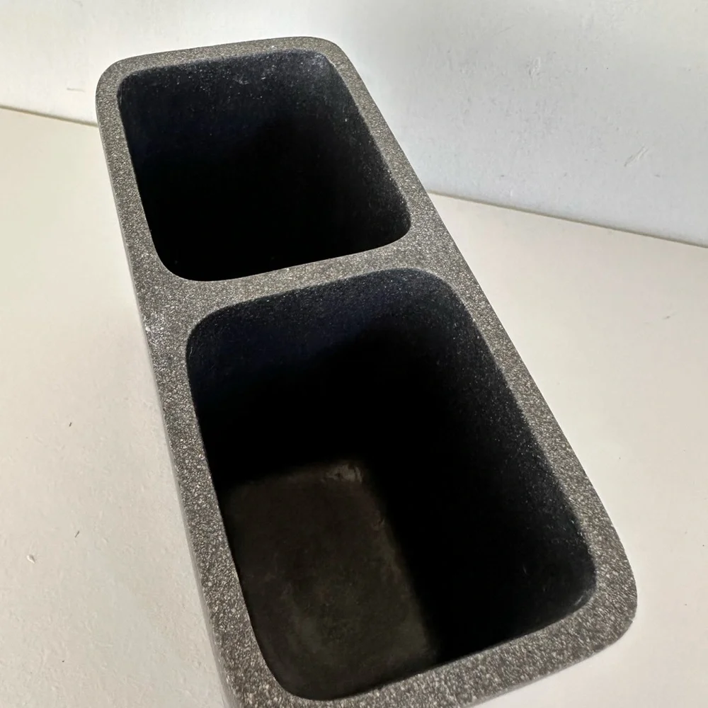 Black Brush Holder, bathroom decor,